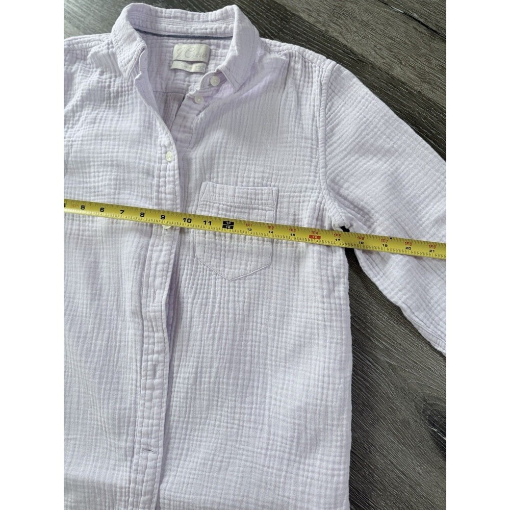 J.Crew Women's 100% Cotton Gauze Button Down Shirt Pink Size 2 - Picture 7 of 8